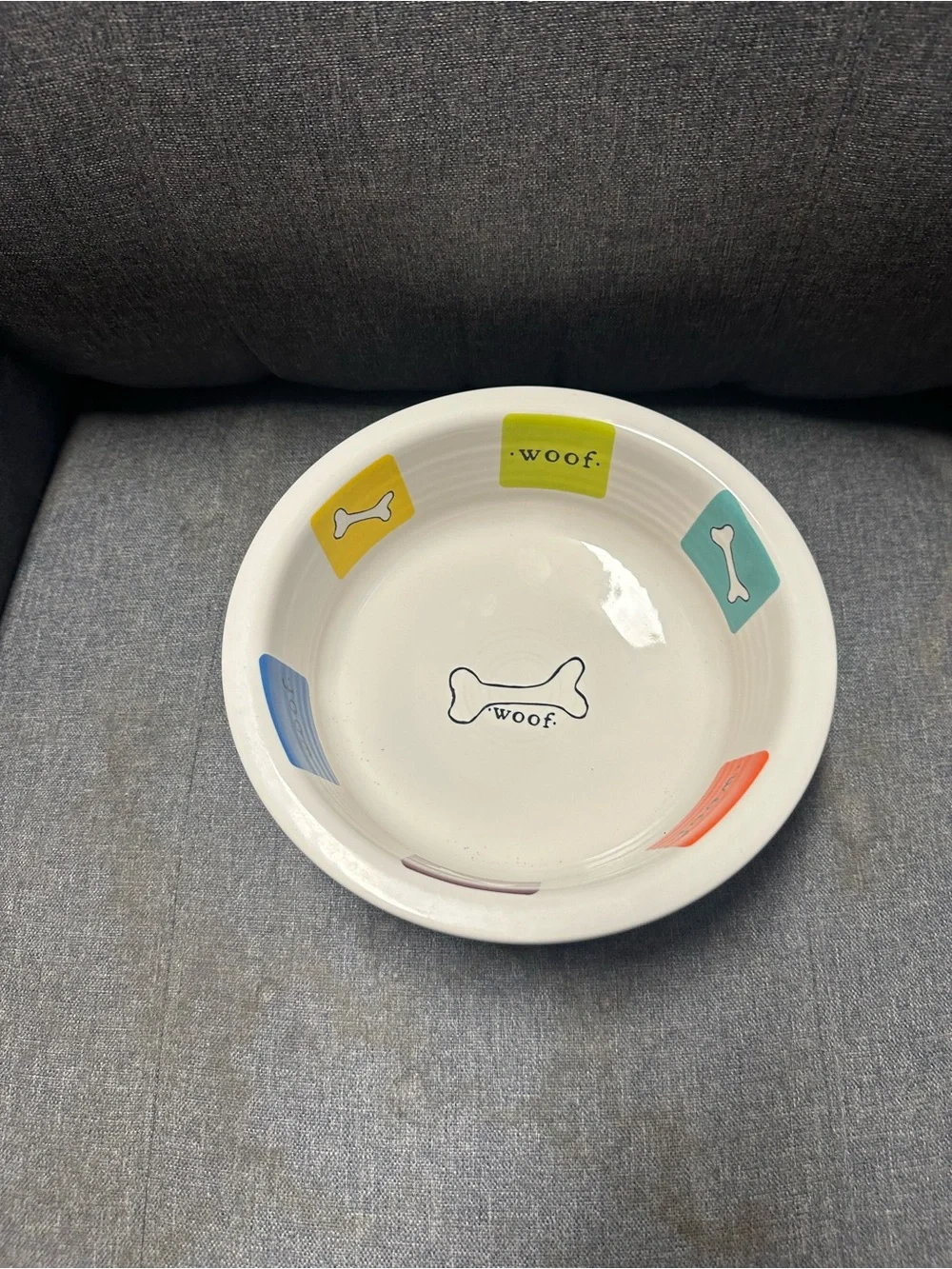 Fiesta Best Friends Woof Ceramic Dog Bowl